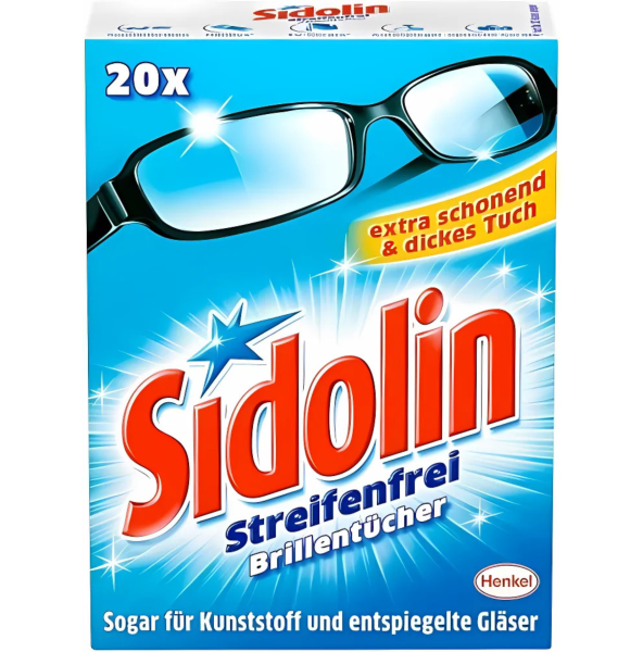 Henkel - Sidolin Streifenfrei Brillentücher 20 Stk.